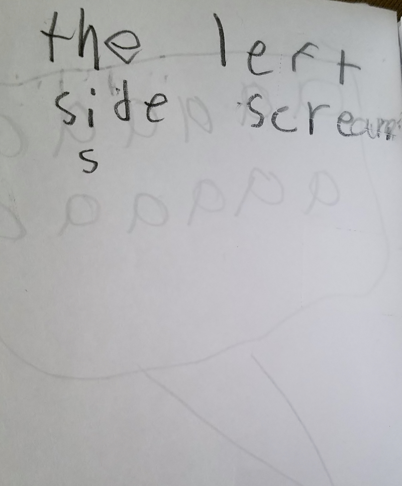 The left side screams.